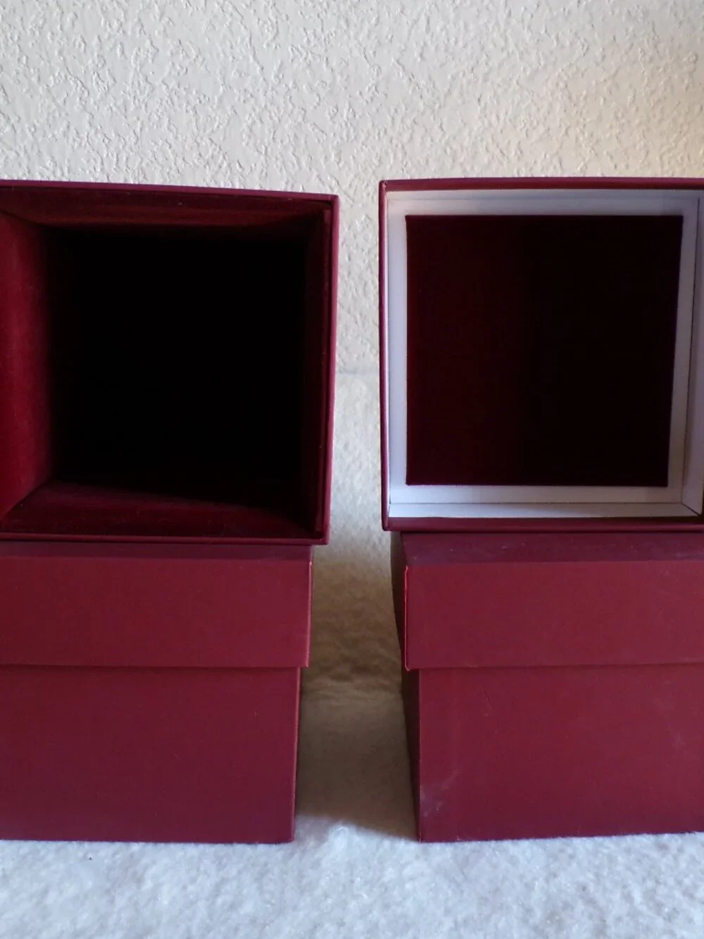 3 Velvet Lined Boxes Luxury Padded